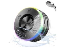 Altavoz Bluetooth Yizhood T7a IPX7, impermeable, estéreo, con ventosa LED, inalámbrico, radio FM, color negro