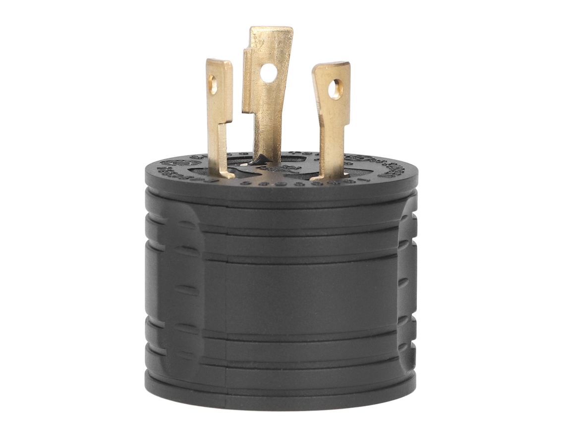Adaptador De Enchufe Tt Para Generador Industrial Rv De 30 A Y 125 V Con Contactos De Latón (estándar Estadounidense)