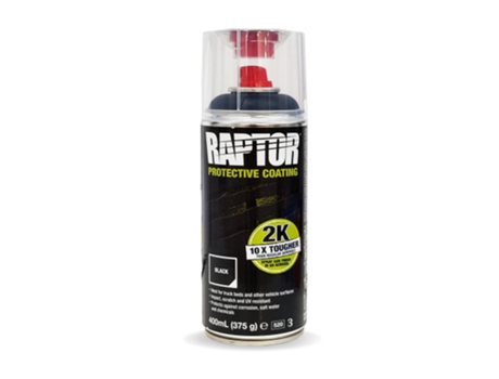 Aerosol U-POL Pintura Raptor 2K Negro (400 ml)