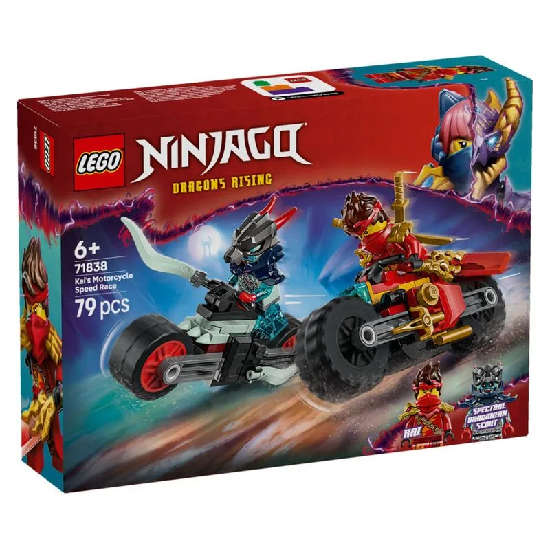 Carrera de motos relámpago de Kai (Lego Ninjago, 71838)