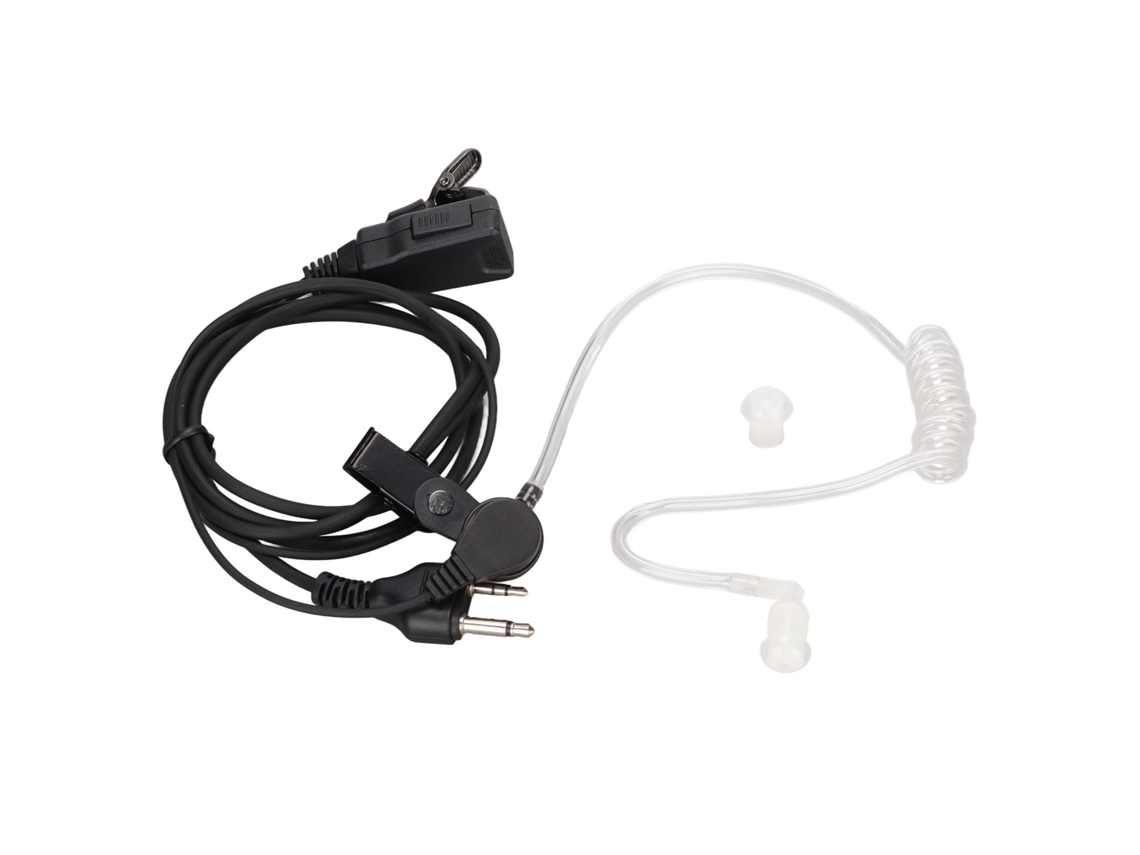 Auriculares De Tubo Acústico De 2 Pines Con Ptt Para Icom Ic-f4tr, Ic-f10 E Ic-f20, Color Blanco Y Negro.