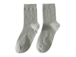 Calcetines De Algodón De Media Caña A Rayas Para Hombre, Inodoros, De Color Liso, De Alta Elasticidad, Antideslizantes Y Transpirables.