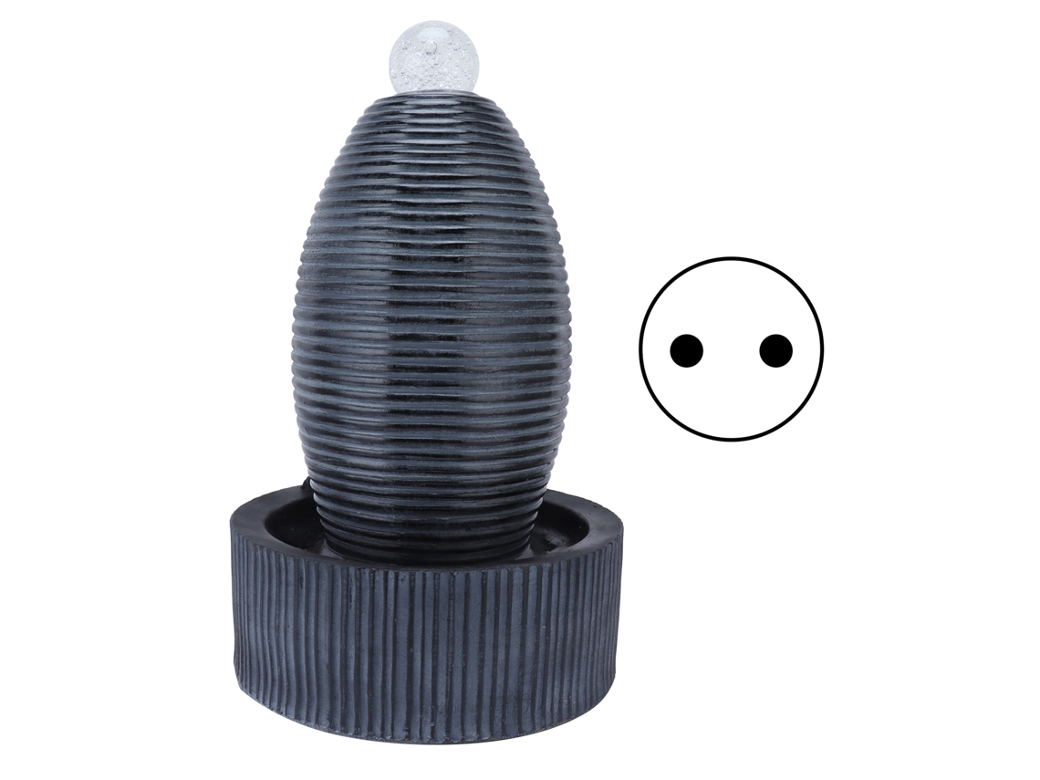 Fuente de agua de resina con jarrón chino, enchufe europeo de 220 V.