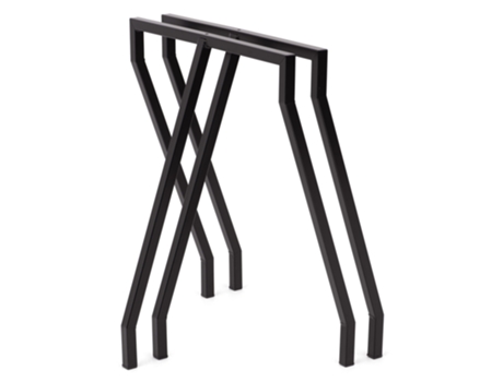 Conjunto de 2 Caballetes de 3 Patas para Mesa NEGRO BOX FURNITURE