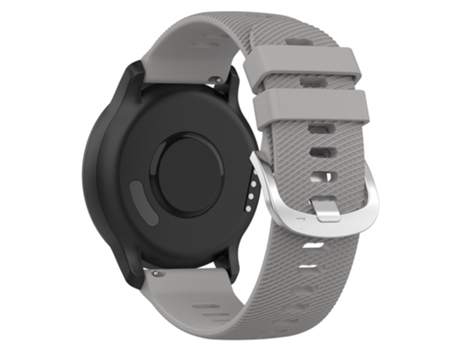 Correa de Silicona 20mm raya cruzada para Garmin VivoMove Trend/Venu Sq 2 - gris claro