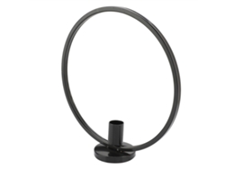 Candelabro redondo de metal para decoración de mesa (negro) KOFIHETY