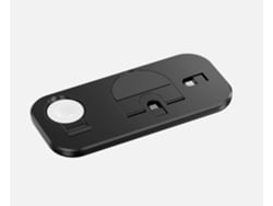 Cargador Inalámbrico 3 En 1 Para Móvil Reloj Y Auriculares Base De Mesa Negra