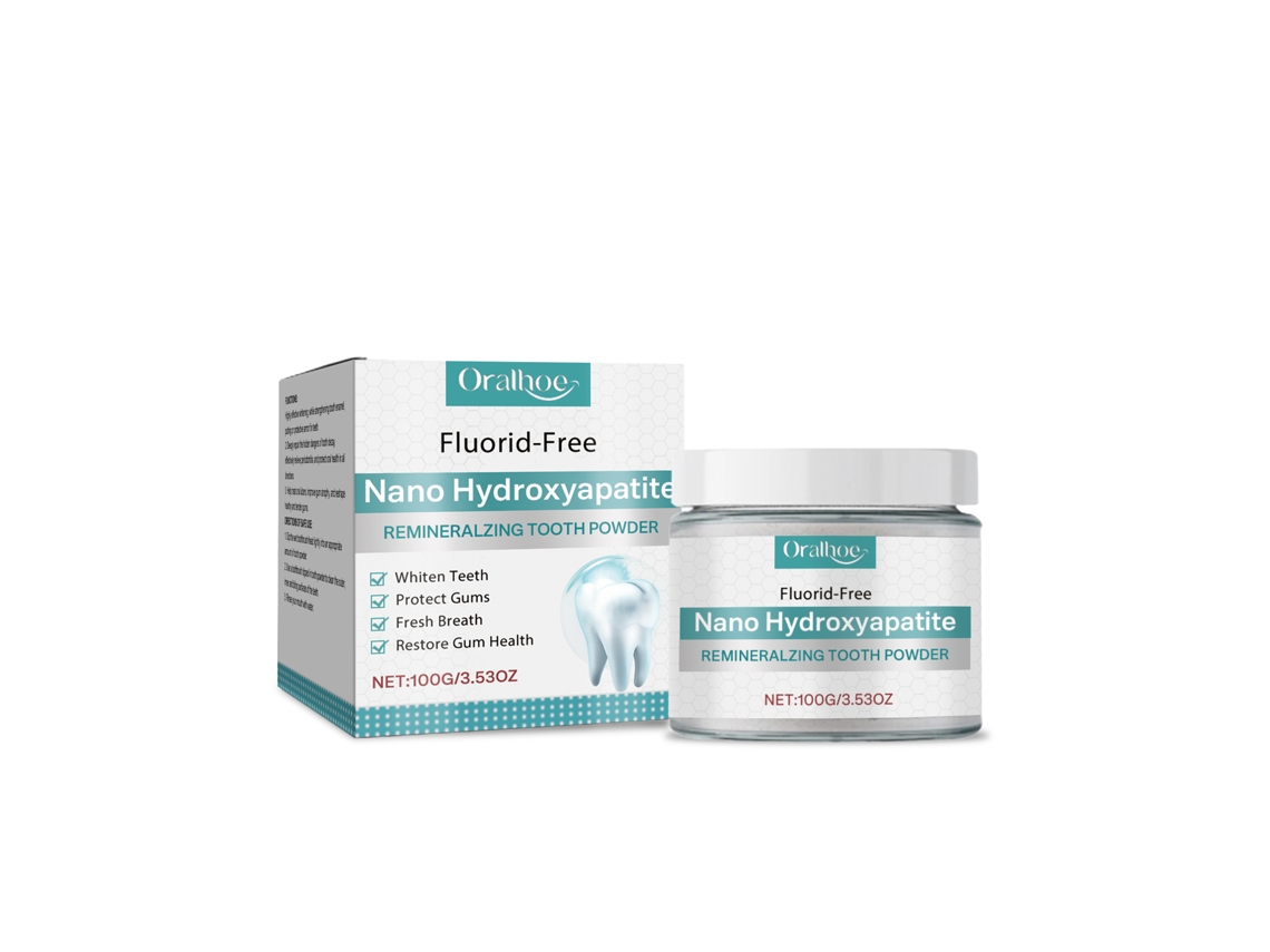 Polvo blanqueador dental, anticaries y reparador.