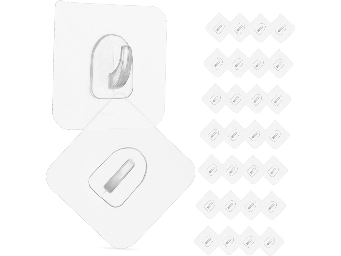 Juego 30 Transparentes Para Ganchos Cocina Baño