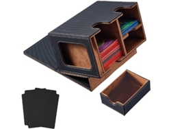 Caja Expositora De Cartas Con Bandeja Para Dados, Caja Para Mazos Con Capacidad Para Más De 160 Cartas Coleccionables, Almacenamiento Dorado