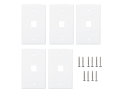 5 Piezas Placa De Socket De Red Tipo Americano 120 Panel De Pared Rj45 Un Puerto Cat5 Cat6 Placa Frontal Plana