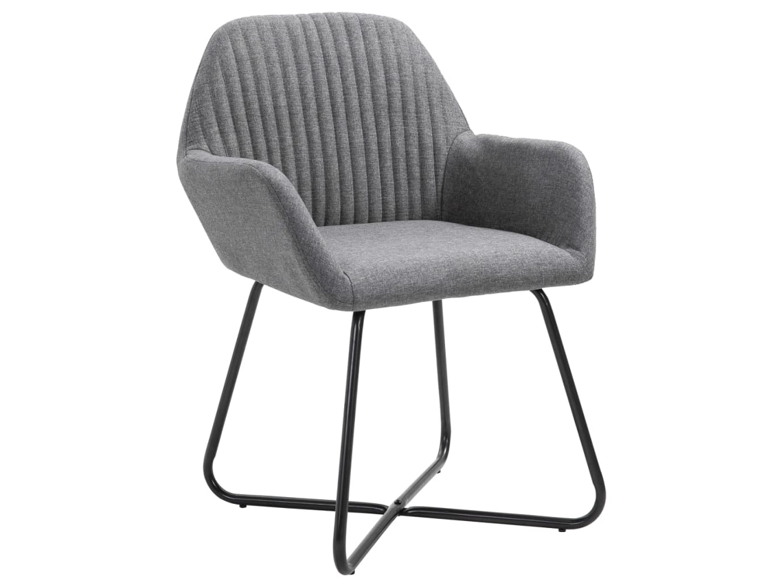 Sillas de comedor 2 piezas Tela gris oscuro MAISON EXCLUSIVE