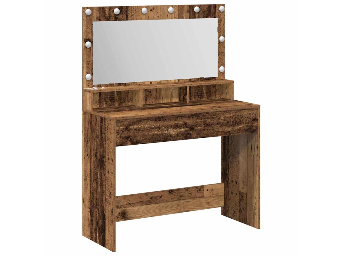 Tocador - Tocador antiguo de madera con estante 100 x 41 x 135 cm HARLANV1