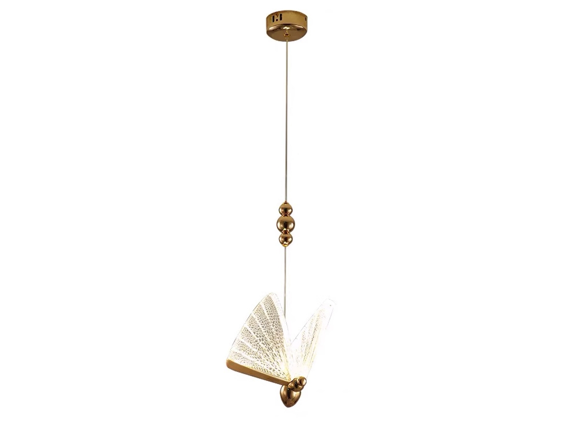 Luminária Suspensa Moderna 1 Luz, Teto Acrílico Lustre Borboleta Decorativo Escada Cozinha Quarto, Suspensão Led Borboleta-colorido 17x24cm, B