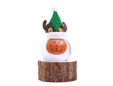 Adornos de bola de muñeco de nieve de Navidad Bola colgante de Navidad con luces Adornos de árbol de Navidad, Elk