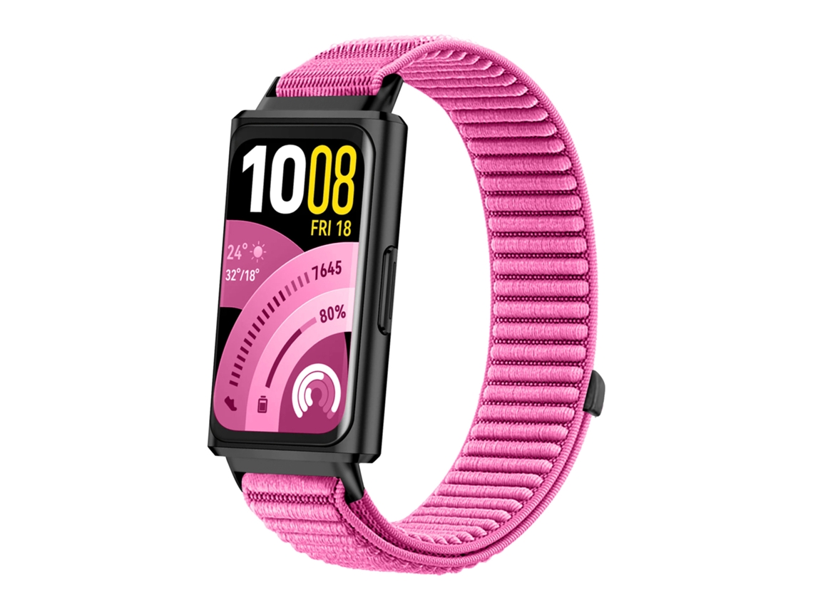 Bracelete Para Huawei Band 11/band 11 Pro Bracelete De Nylon Trançado Rosa Claro Gertiz