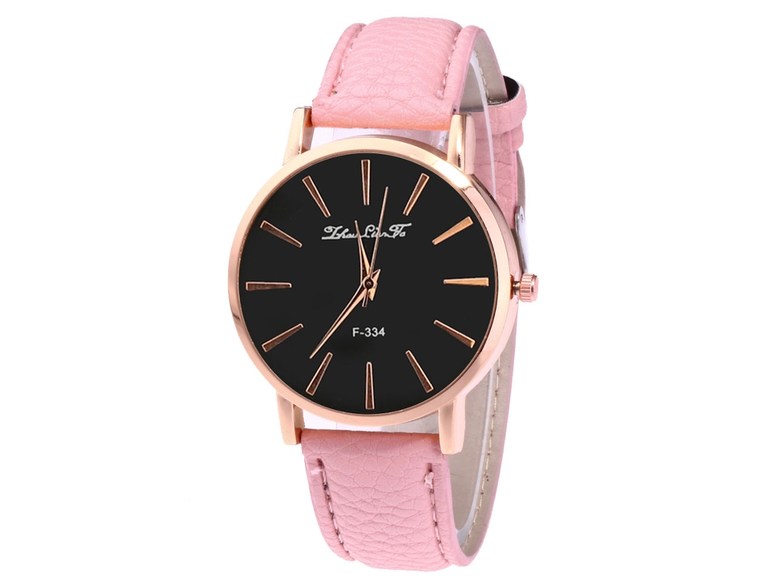Reloj De Pulsera Zhoulianfa Fashion Leisure Para Hombre Con Correa De Cuero Sintético, Cuarzo Rosa F334-ma-6