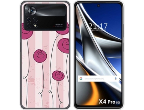 Carcasa para Xiaomi Poco X4 Pro 5G TUMUNDOSMARTPHONE Dibujos Flores Vintage Multicolor