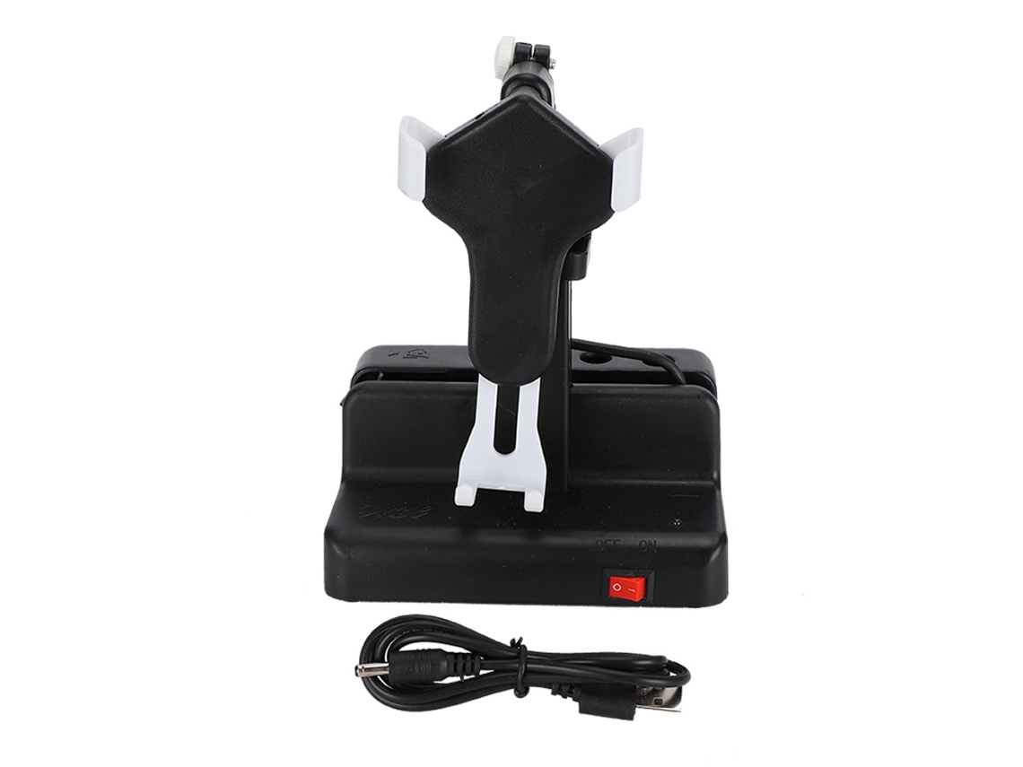 Cargador inalámbrico EOOCOO A8 con carga rápida de 10 W y soporte vertical.