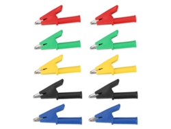 Juego de 10 pinzas de cocodrilo, para pruebas seguras, 20 A 380 V, 4 mm, para multímetro | Sin marca
