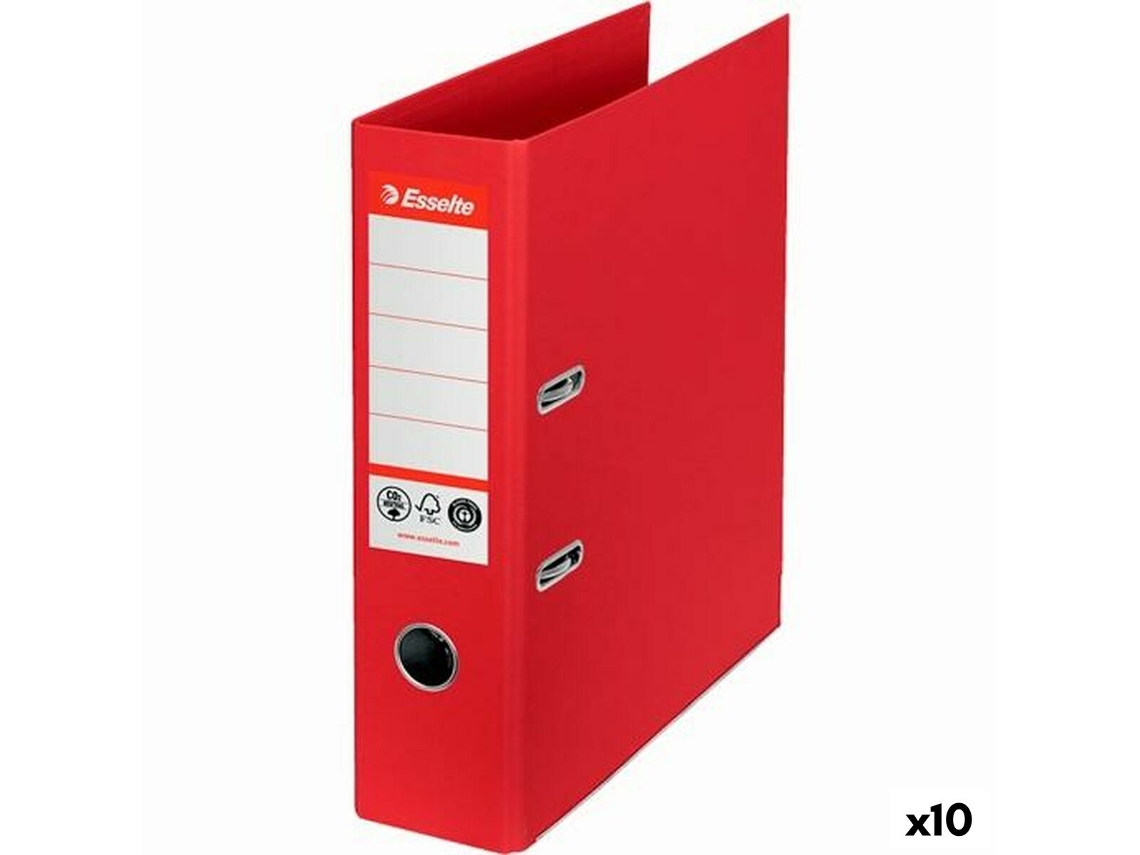 Archivador de Palanca ESSELTE Nº1 CO2 Neutral Rojo A4 (10 Unidades)