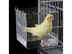2026-bandeja Baño Para Aves Colgante De Acrílico Transparente, Accesorio Jaula Con Ganchos