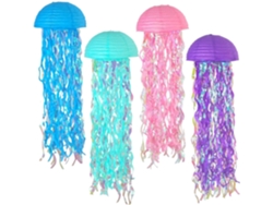 Decoración Con Farolillos De Papel | Guirnaldas De Farolillos Con Forma De Medusa, 6 Piezas, Decoración Para Fiestas