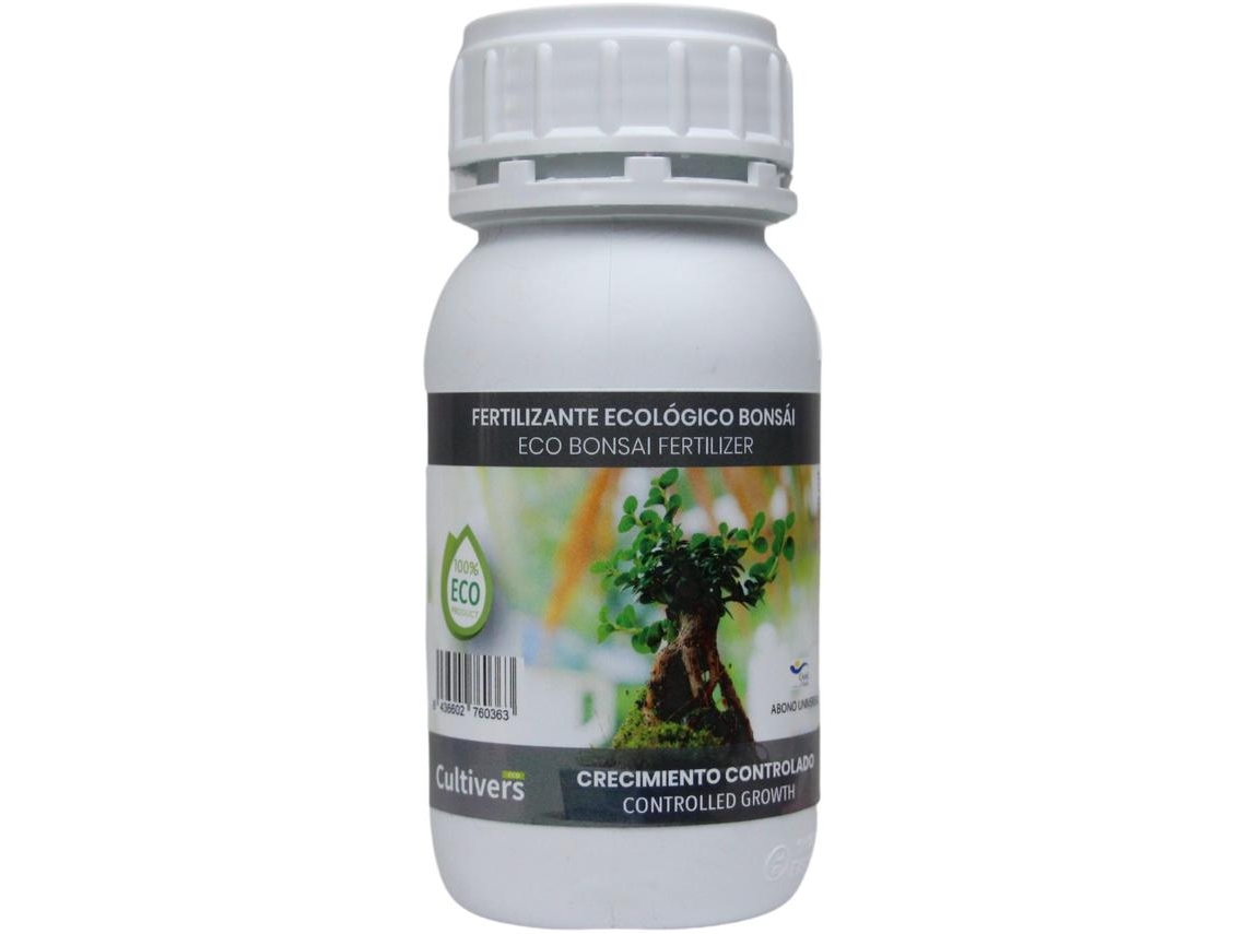 CULTIVERS Fertilizante Ecológico para Bonsái Líquido 250 ml con Micronutrientes y Aminoácidos. Abono 100% Orgánico y Natural
