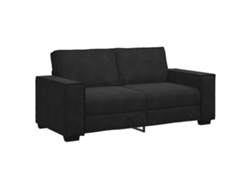 Sofá de dos plazas, negro, 180x78x84 cm, terciopelo MAISON EXCLUSIVE