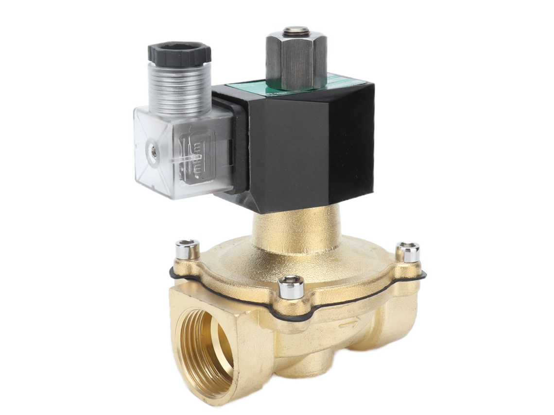 Válvula Solenoide De Latón Bipolar Superficie Lisa Fácil Instalación Robusta Duradera Normalmente Abierta Ac380v
