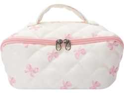 Pink Bow Makeup Bag, Trousse De Vanité Grande Y Mignonne