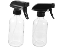 Conjunto De 2 Frascos De Spray Grandes De Vidro Transparente Com Prensa Manual