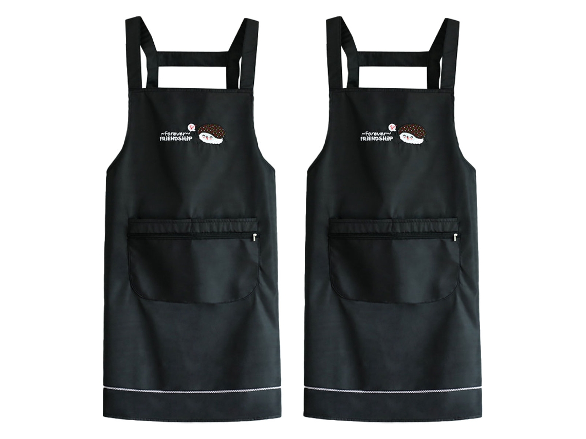 Delantal Con Tirantes Mujer Conjunto De Ropa De Trabajo Impermeable Y Anti-grasa Para Cocina Estilo Japonés