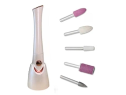 Juego De Lima De Uñas Y Manicura Eléctrica Profesional Portátil Con Soporte (Blanco), Modelo De Carga ZMDECQNA