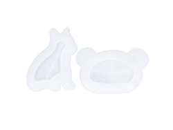 2 Moldes De Silicona Con Forma De Animales (perro Y Oso) Para Decorar Platos (hazlo Tú Mismo).