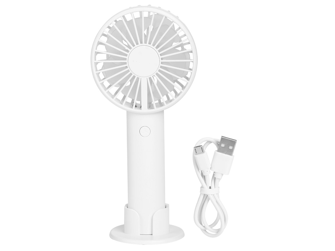 Mini ventilador portátil recargable por USB - Blanco