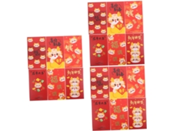 Juego De 18 Sobres Rojos Chinos Con Diseño De Dragón Festivo De Año Nuevo Para Invitaciones Y