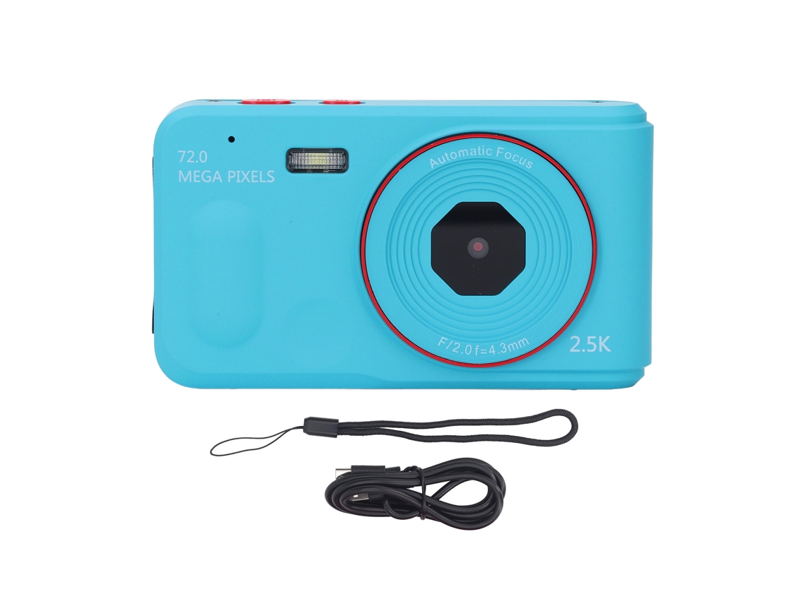Cámara digital compacta y portátil de 72 MP para estudiantes y vlogging.