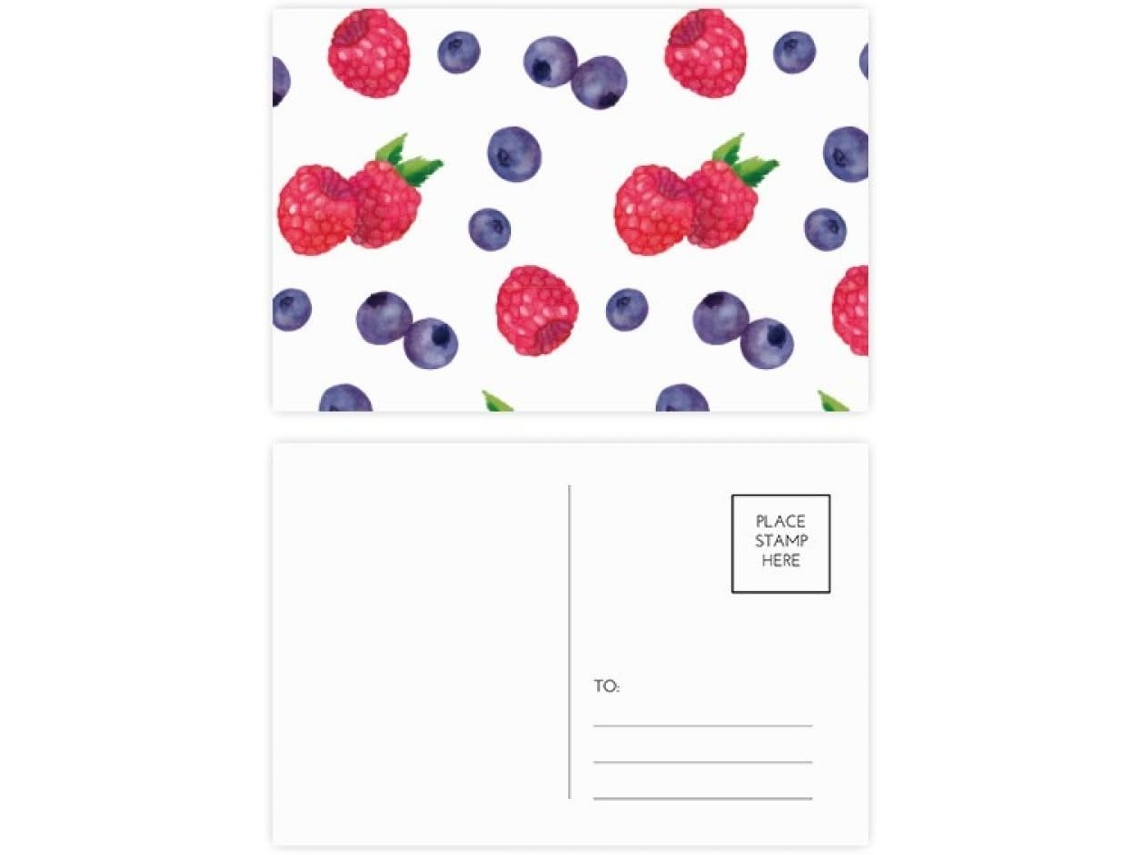 Besportble Diythinker De Postales De Cumpleaños Con Ilustración De Fresa Y Arándano Y Agradecimiento Pulgad...