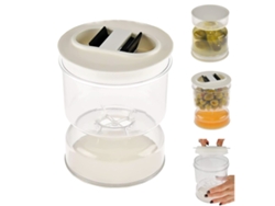 Juego de botellas MDUG Olive con diseño en forma de frasco, tapa ajustable y separador de líquidos y líquidos.