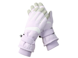 Guantes de esquí de invierno para mujer, guantes de snowboard impermeables con pantalla táctil y antideslizantes