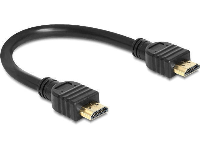 Cable HDMI DELOCK (HDMI - HDMI - 25 cm - Negro)
