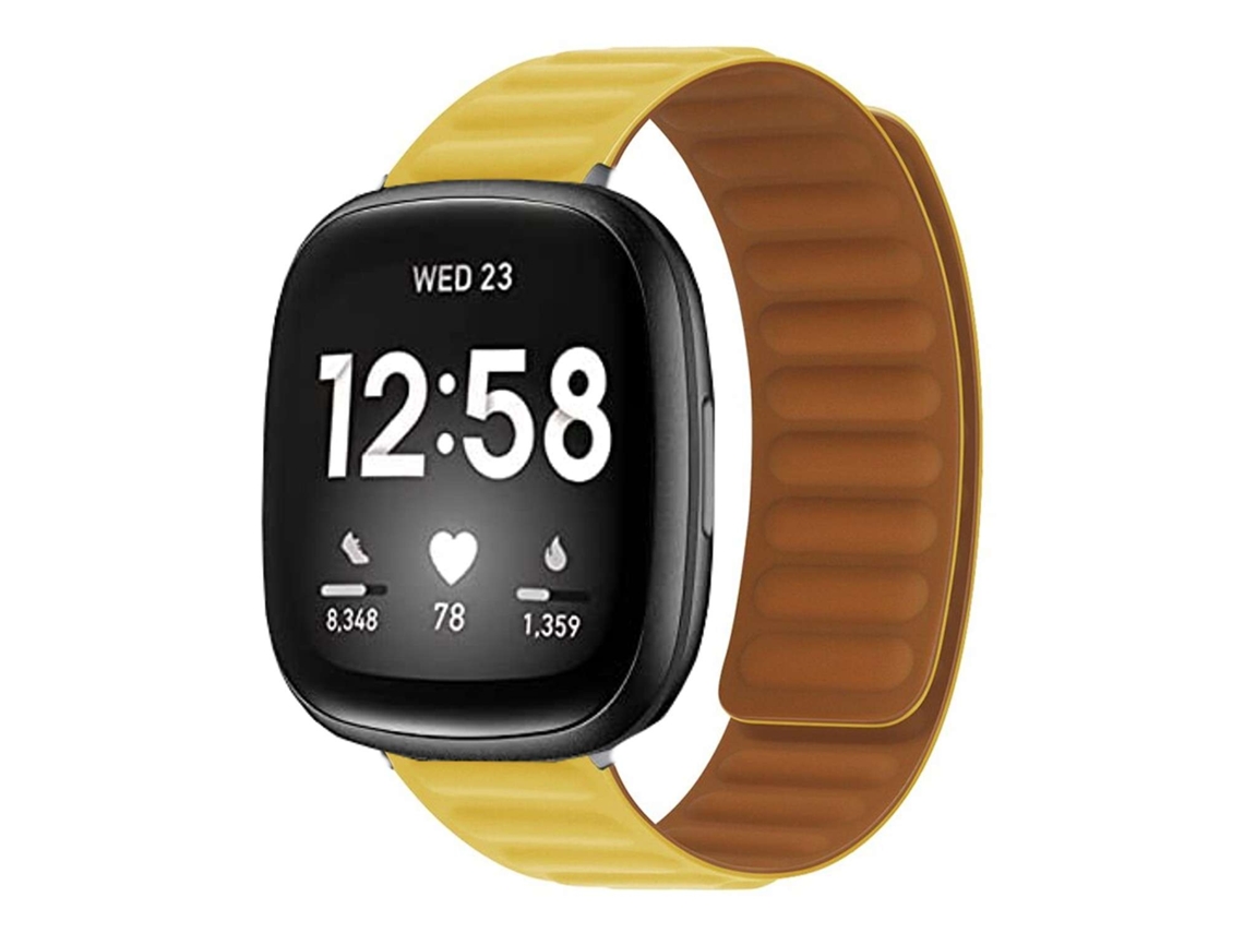 Correa Pulsera Magnética de Forte Conexión para Fitbit by Google Versa 2  Amarillo