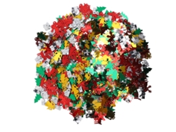 Confeti navideño de PVC de 100 g con formas de árboles, cañas y ángeles.