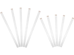 Juego De 10 Anillos Transparentes Para Peines, 15 Mm De Diámetro, 10 Agujeros, Plástico Resistente.
