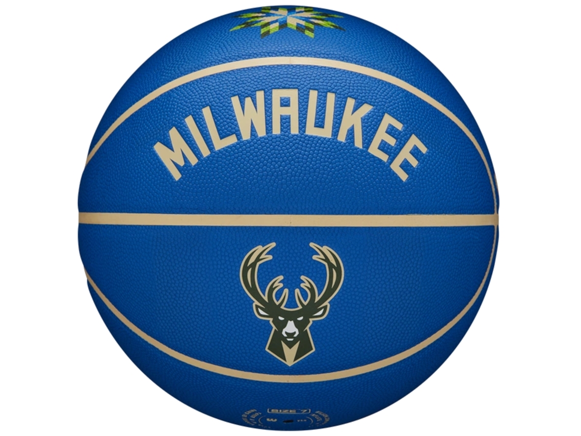 Pelotas de baloncesto NBA Team City Collector Milwaukee Bucks Ball WZ4016417ID, unisexo (azul - 7 EU) WILSON