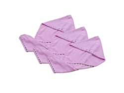 Conjunto de Toalla Kofihety Turbante para Cabello Absorbente Secado Rápido Cabello Largo Microfibra Morado - 3 unid (25x15x6cm)