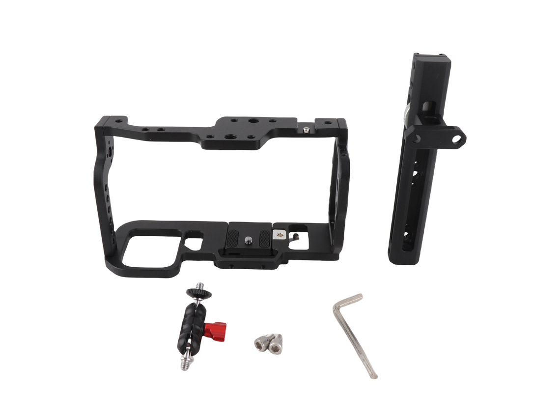 Jaula De Cámara Para Bmpcc 4k 6k, Rig De Aluminio Com Furos De 1/4 E 3/8 Polegadas E Zapatos Frios
