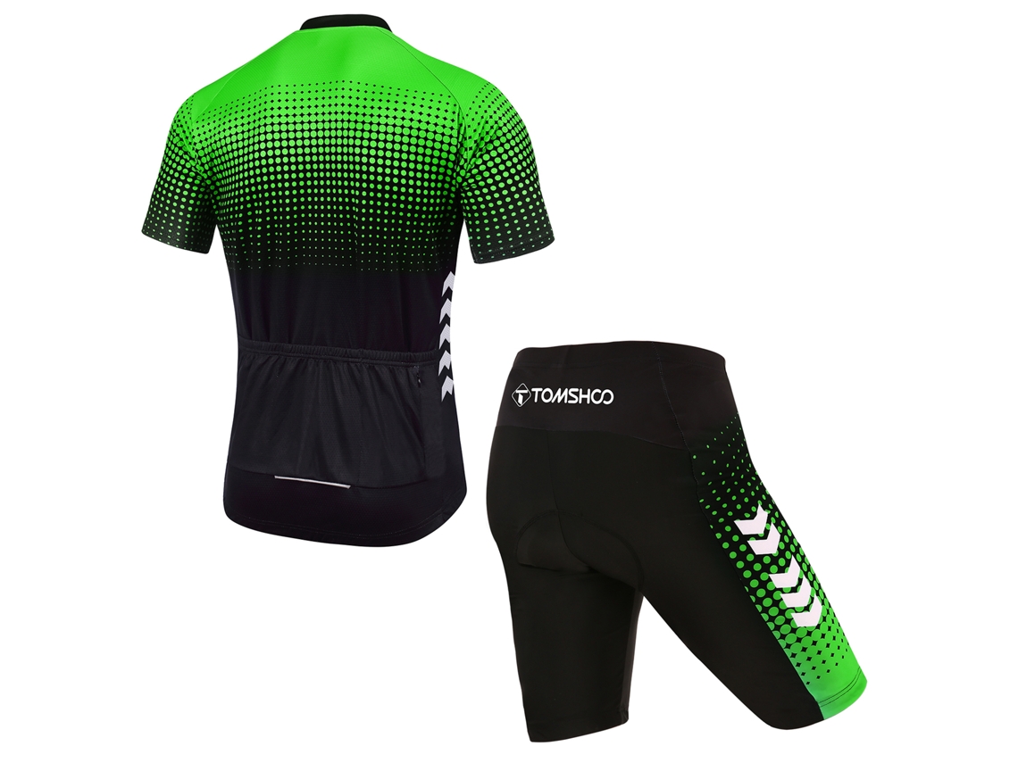 Traje Corto De Ciclismo Para Hombre Verano Com Jersey E Calções De Gel 5d Transpirables De Secagem Rápida