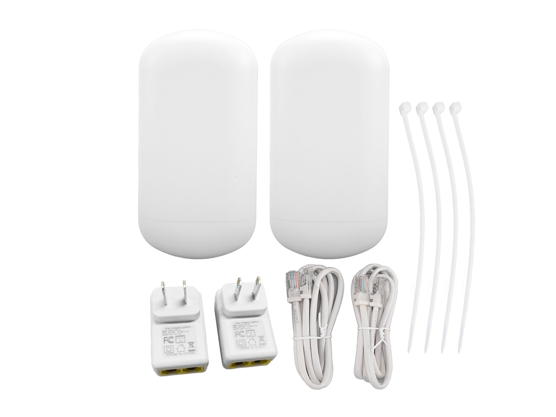 Ponte Sem Fio 5.8ghz Com Alcance 1.5km Antena 8dbi Ip65 Adaptador Poe Para Estabelecimento Agrícola Plug Eua